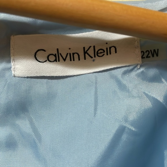 Womens New Calvin Klein Blue Draped Neckline Dress - Picture 6 of 8